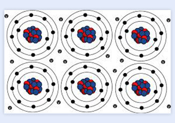 describe the structure of electrons and metallic atoms in a metallic bond