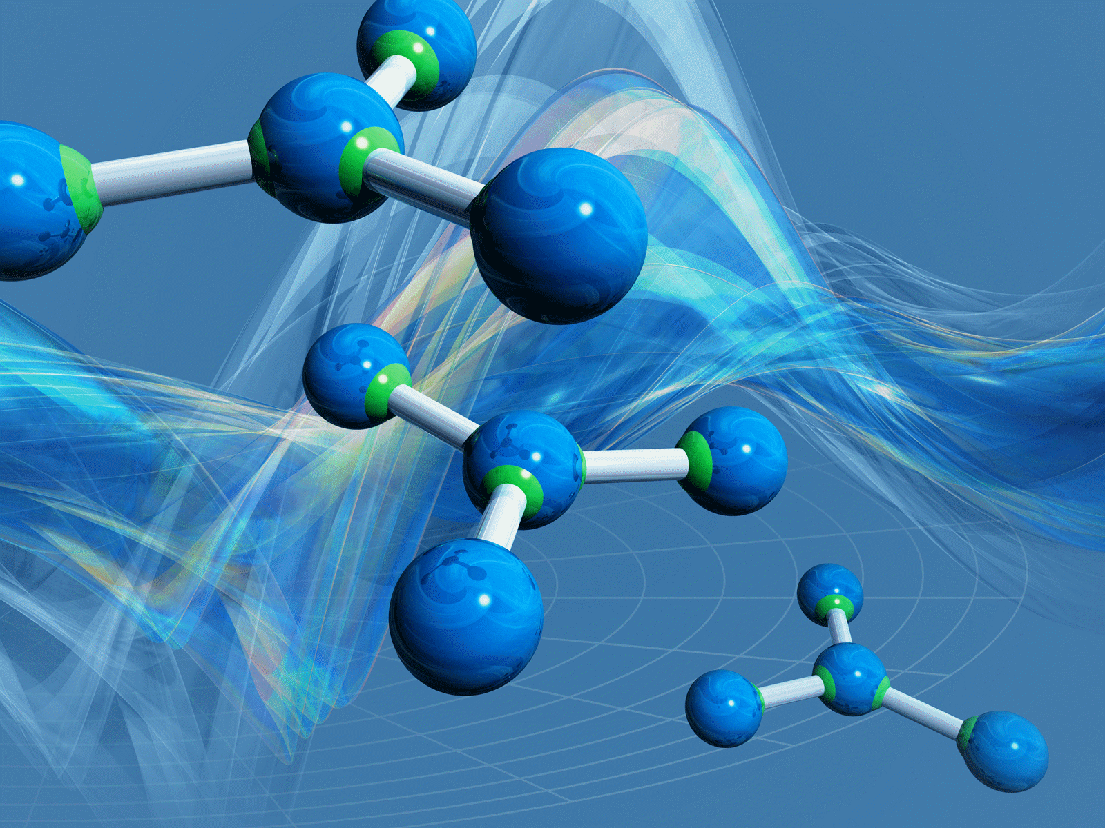 Chemical bonds link together atoms to make molecules.
