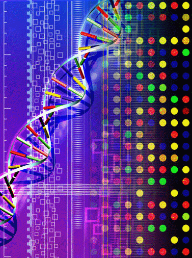 Illustration of DNA microarray.