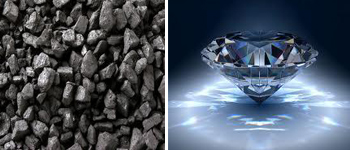 Coal and diamond