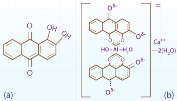 a) Hydroxyanthraquinone b) Alizarin dye