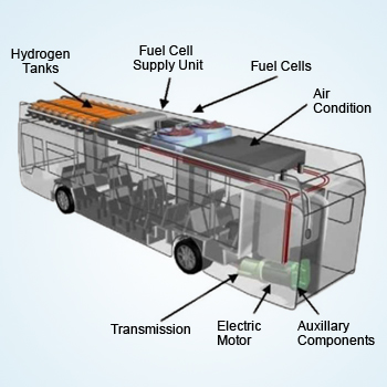 Hydrogen fuel cell Bus