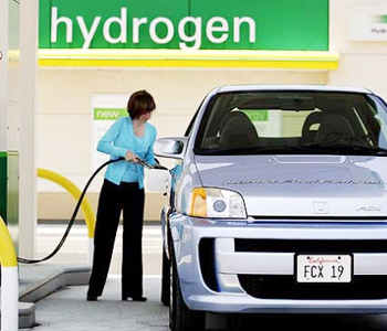 A hydrogen fuel cell Car