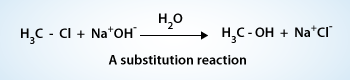 Substitution reaction of an alkyl halide