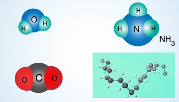 Different shapes of molecules due to differences in bond angles