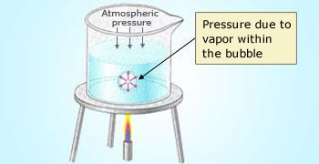 A liquid at its boiling point
