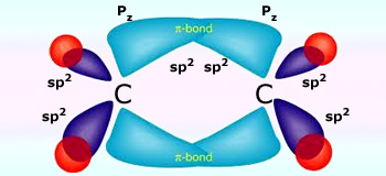 sp2 hybridization in Ethene
