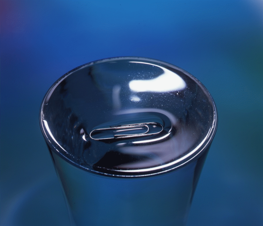 A floating paper clip