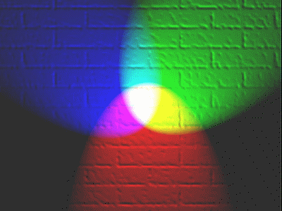 A blend of primary colors