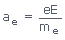 acceleration of the electron