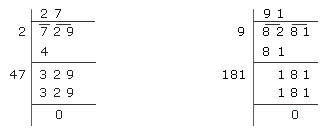 Sqaure root of 729, 8281
