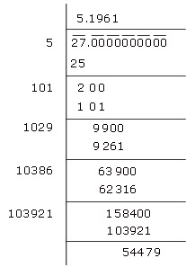 Square root of 27 up to 3 decimal places.